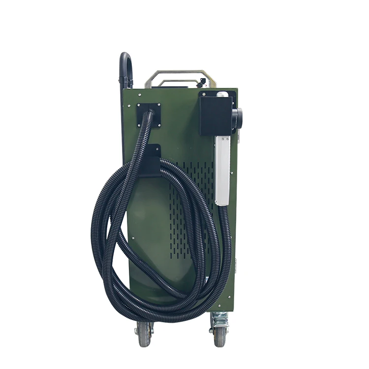 MRJ-Laser 200W suitcase type pulse laser cleaning machine for oil stains cleaning.