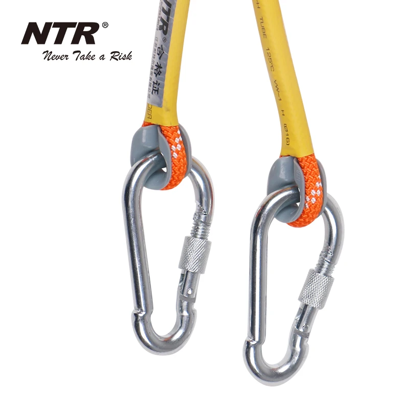 NTR customized outdoor durable cover PET colorful double braided polyester rope safety rope