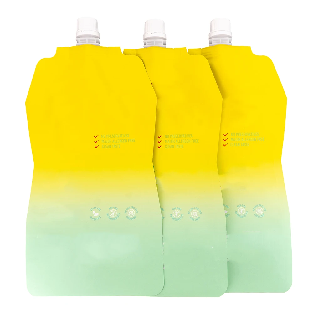 Custom Printed Jelly Beverage Juice Travel Beverage Alcohol Liquid Packaging Wine Drink Liquid Spout Pouch Bag