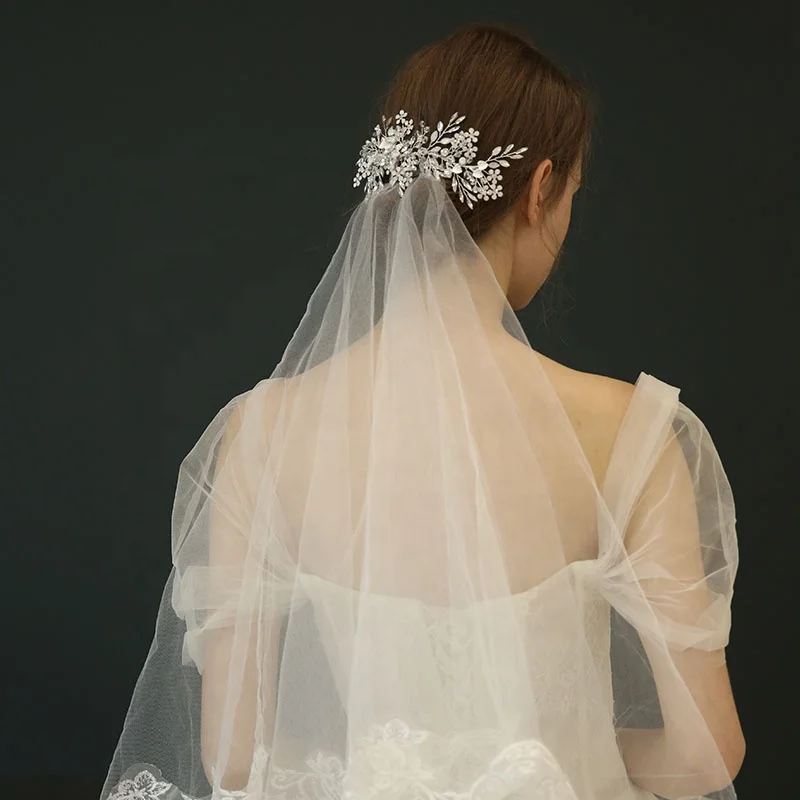 Роскошные свадебные аксессуары со стразами головной убор ручной работы Металлические Листья Свадебные Заколки для невесты для женщин