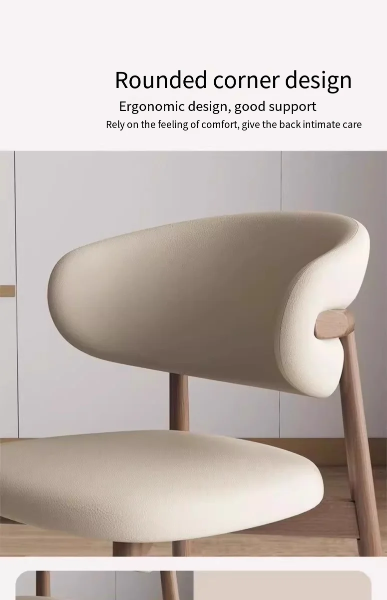 Italian Modern Minimalist Design Dining Chair with Casual Style and Metal Legs for Casual Dining Rooms, Hotels and Bedrooms.