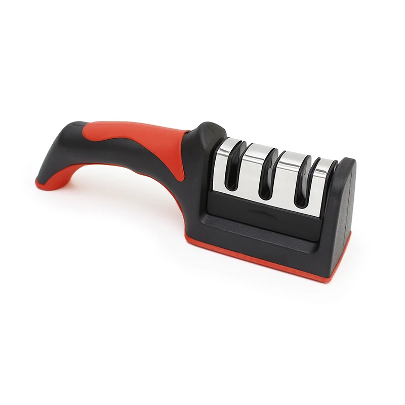 High Quality Durable Tungsten Steel Manual Kitchen Knife Sharpener 3 Stage Scissors Knife Sharpener
