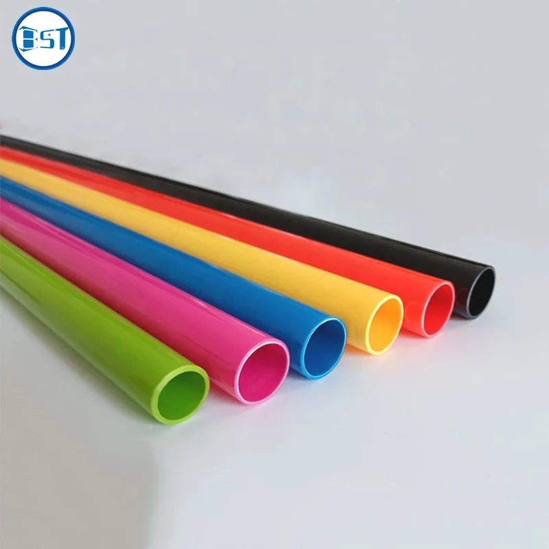 Factory custom colorful plastic pipe extrusion abs pe pp pvc plastic core extrusion hard plastic tube