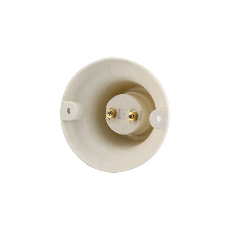 White Color Base Vintage Plastic E27 Lamp Blub Holder With Fire-proof