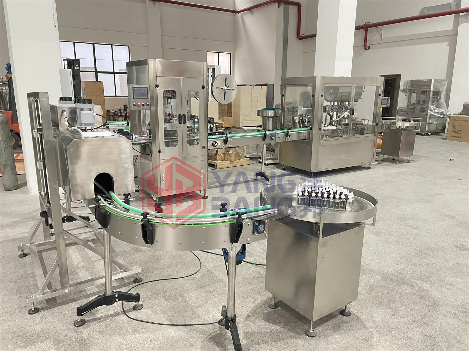 YangBang 10ml 30ml 60ml Vial Liquid Filling Machine, Essential Oil Glass Dropper Bottle Bottling and Capping Machine Line