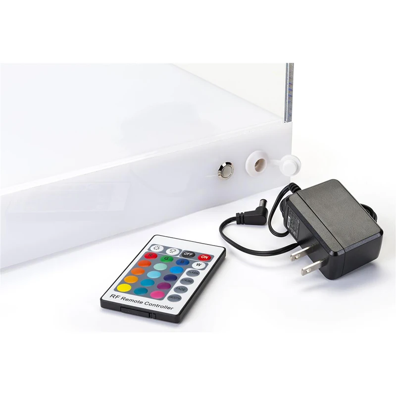 Round Acrylic Pull Tab Display Case With RGB Colored LED Base for wholesale