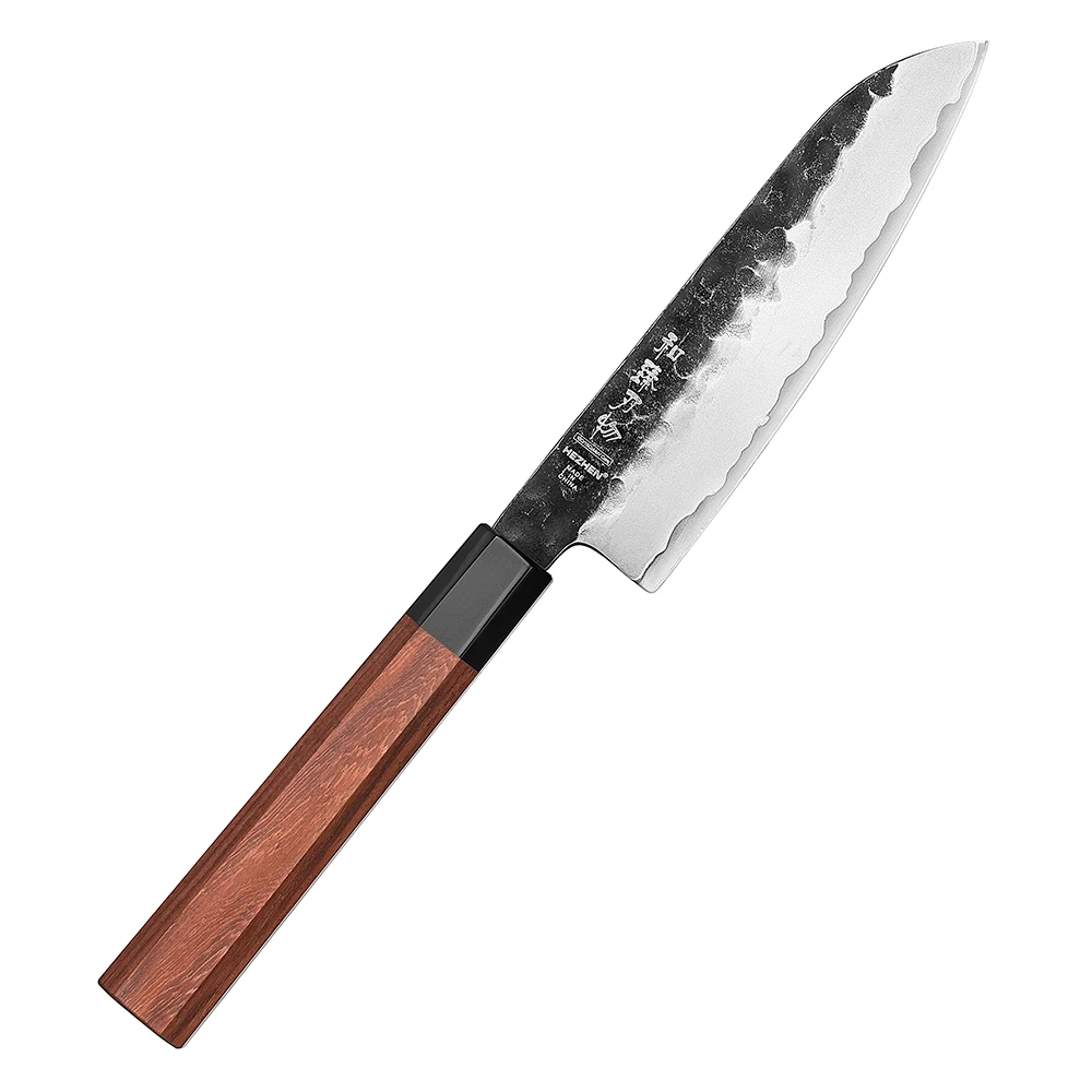 XINZUO 2024 NEW Santoku Knife 5.5' High Carbon 10cr Clad Stainless Steel Japanese Style Kitchen Knives Custom