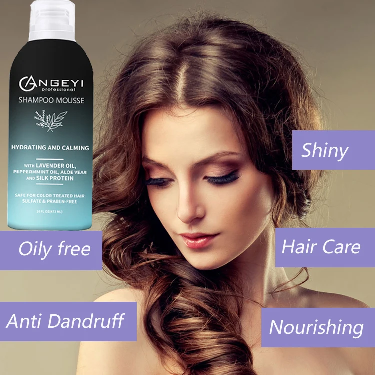 Protein Hydrating Anti-dandruff Nourish Hair Shampoo Champu Lavender Peppermint Aloe Vera Silk Unisex Adults 10 Years Daily Life