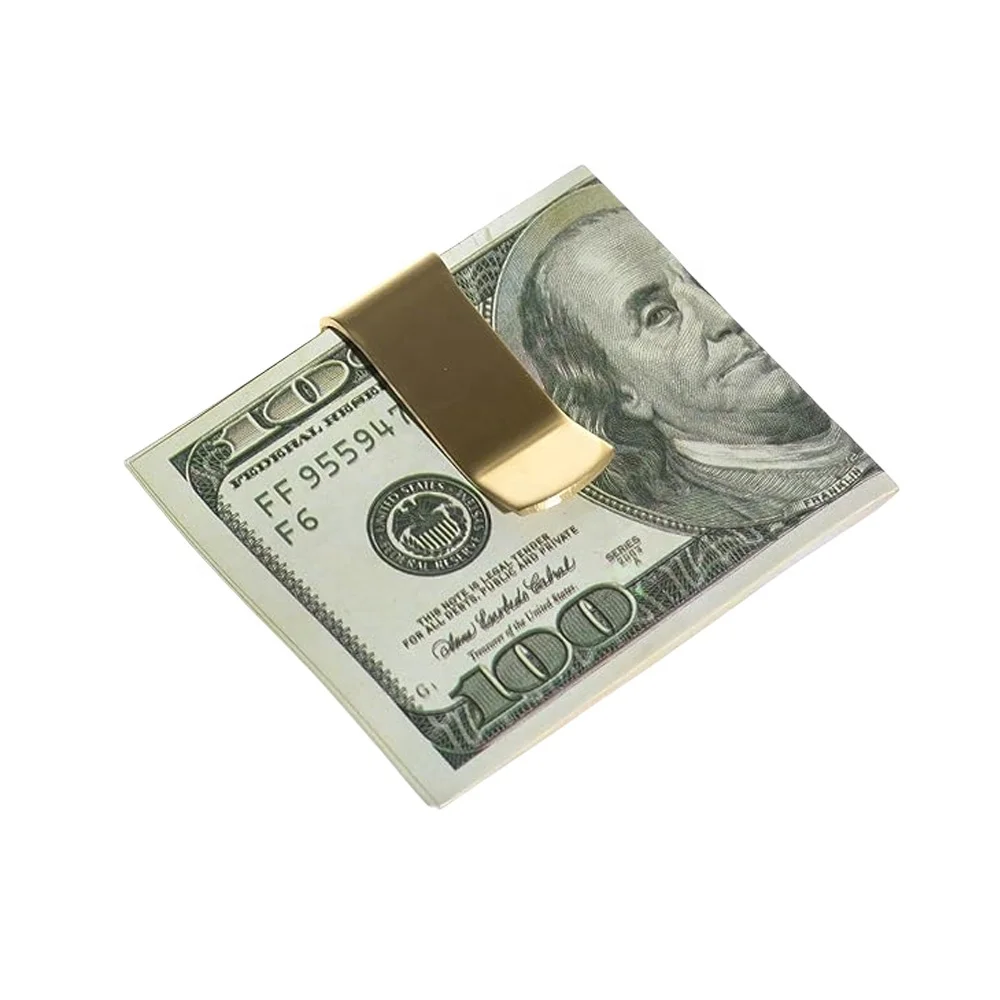 Customized High Quality Different Colors Stainless Steel Metal Cash Money Clips