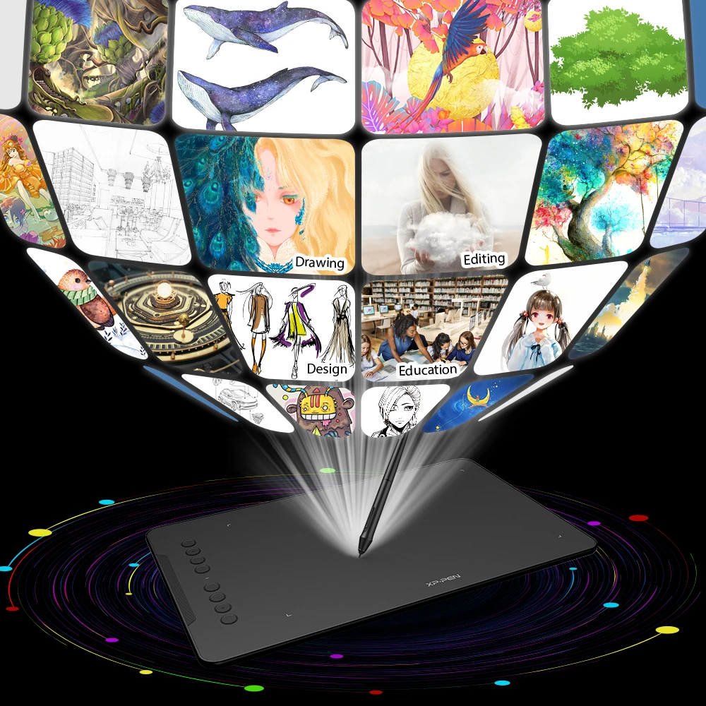 XP-PEN Deco 01V2 Battery-Free Stylus Graphic Drawing Tablet Digital Pen Tablet