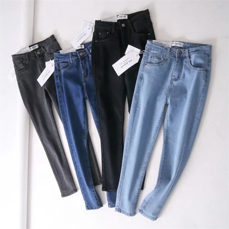 stock cut label Fashion hot sell washed 100% cotton new denim second-hand used jeans for men jeans in turkey