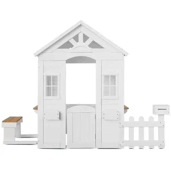 New Design Playhouse Outdoor Mushroom Playhouse Children Wooden Playhouse With Stool And Mailbox