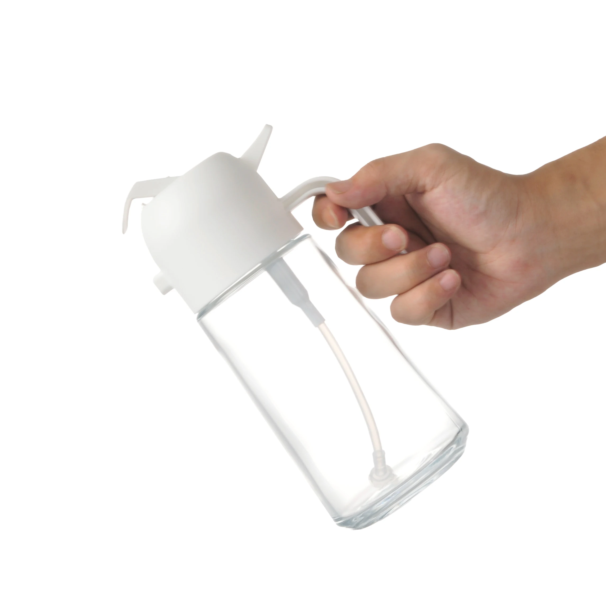 High Quality 550ml Vinegar Spray Olive Oil Sprayer Glass Spray Olive Oil Bottle Dispenser for cooking