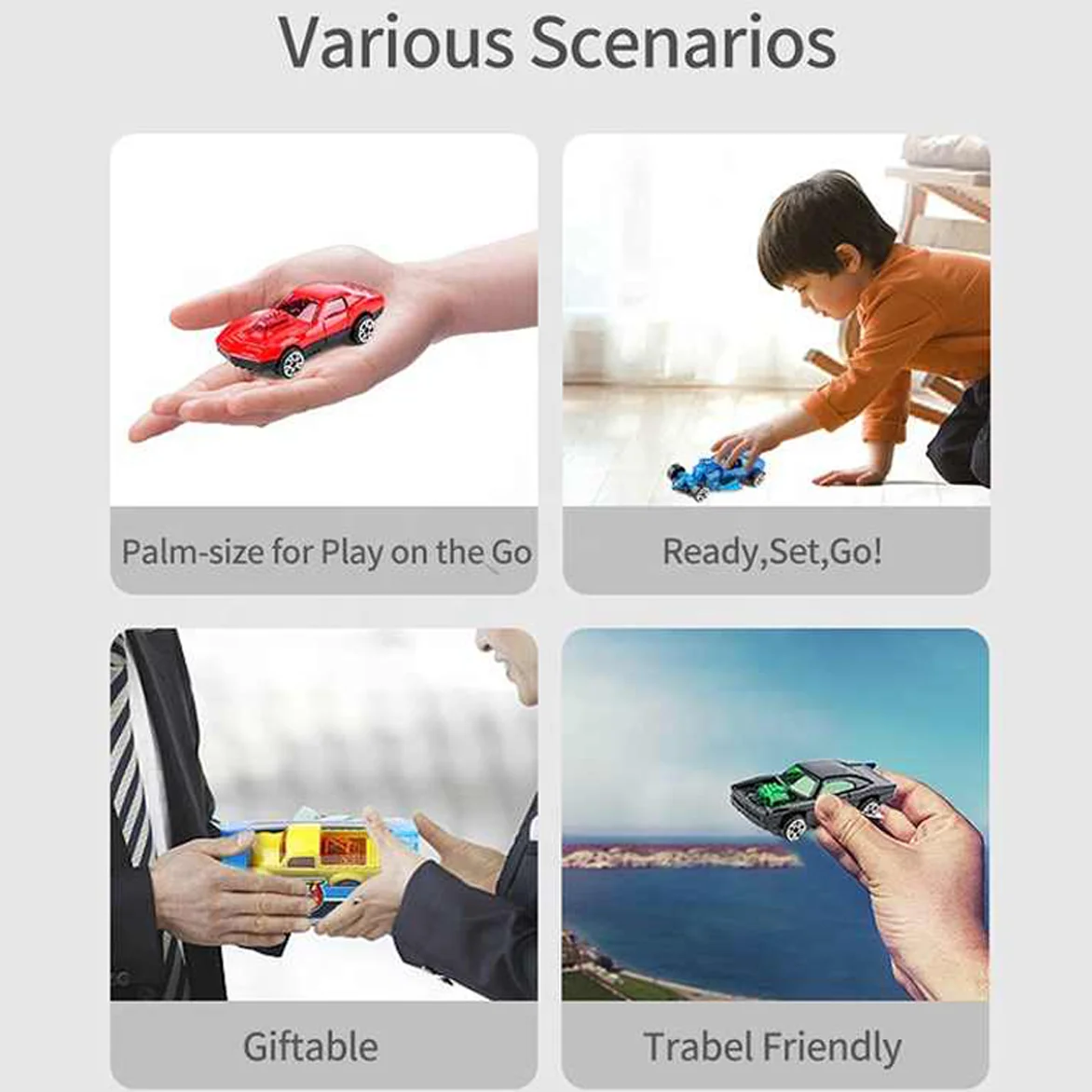 1:64 Die-Cast Gliding Vehicle Collection with 24 Unique Designs for Endless Racing Adventures and Creative Toy Play