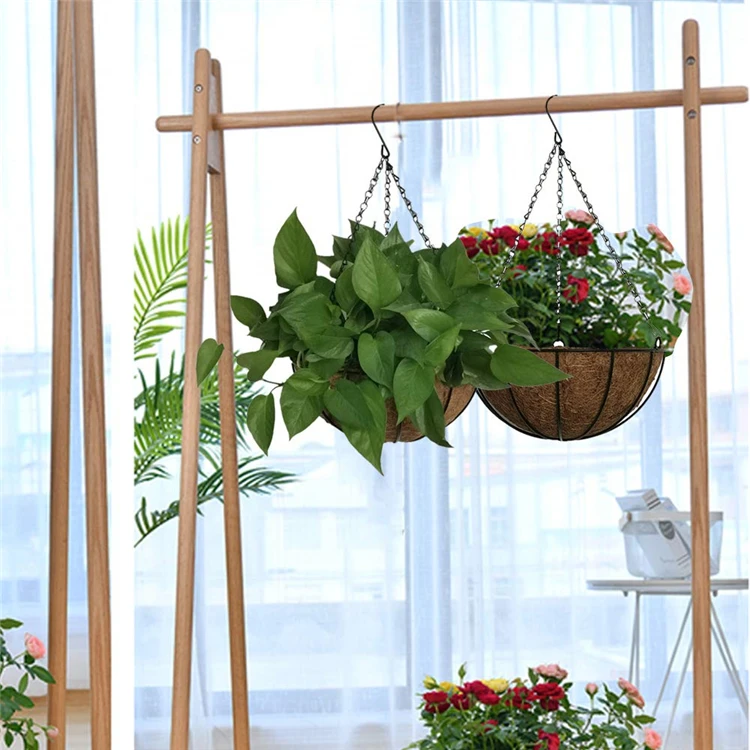 3 Pack 12 Inch Metal Hanging Basket Wholesale With Hooks Baskets Indoors Or Outdoors 10 Pieces Of Rattan Piece