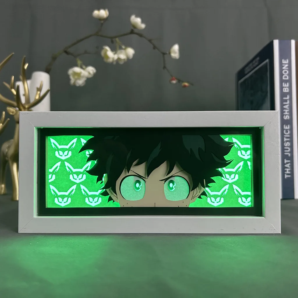 Creative Gift  Cartoon Character Uzumaki Anime Figure Paper Decorative Frame Lamp LED Luminous Shadow 3D Paper Carving Lamp