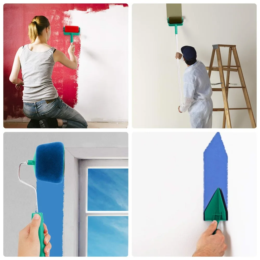 9Pcs no seam paint roller pro brush set Paint Runner paint runner roller Wall Painting for Home Building Painting Brush tool