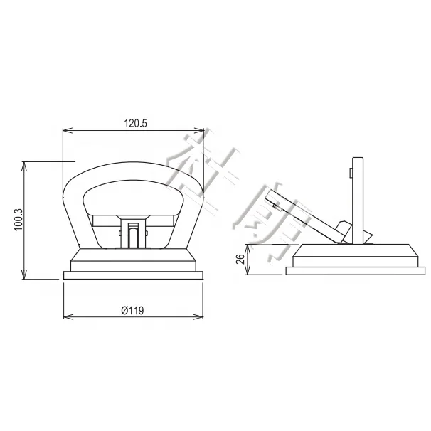 118mm hand suction cup glass sucker