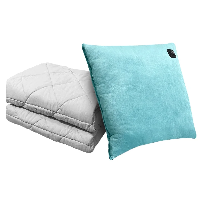 Portable 2in1 Graphene Heated throw Pillow Battery Operated for Outdoor