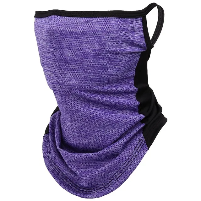 
Custom Outdoor Sport Sunscreen Ice Silk Mask Thin Bandanas with ear loop full face tube scarf Neck Gaiter motorcycle balaclava 