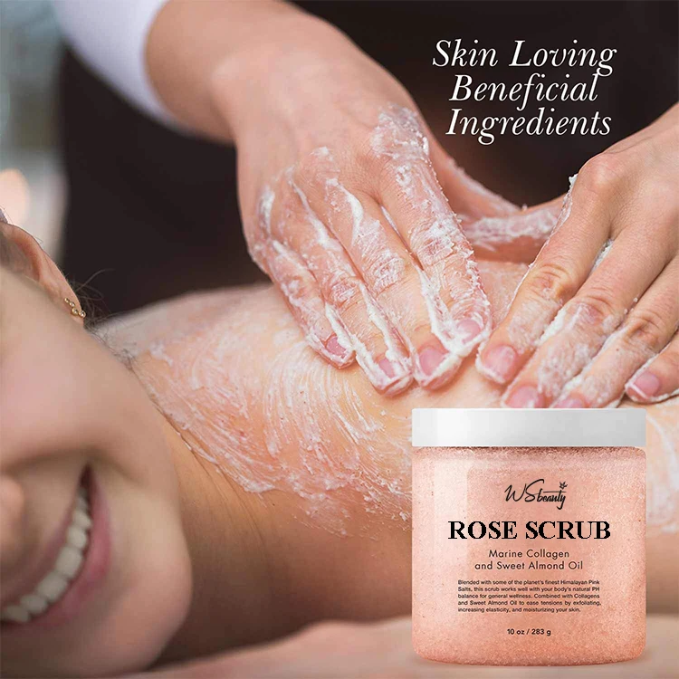 Oem Private Label bodyscrub set 100% natural organic skin exfoliating whitening sherbet dead sea salt body scrub