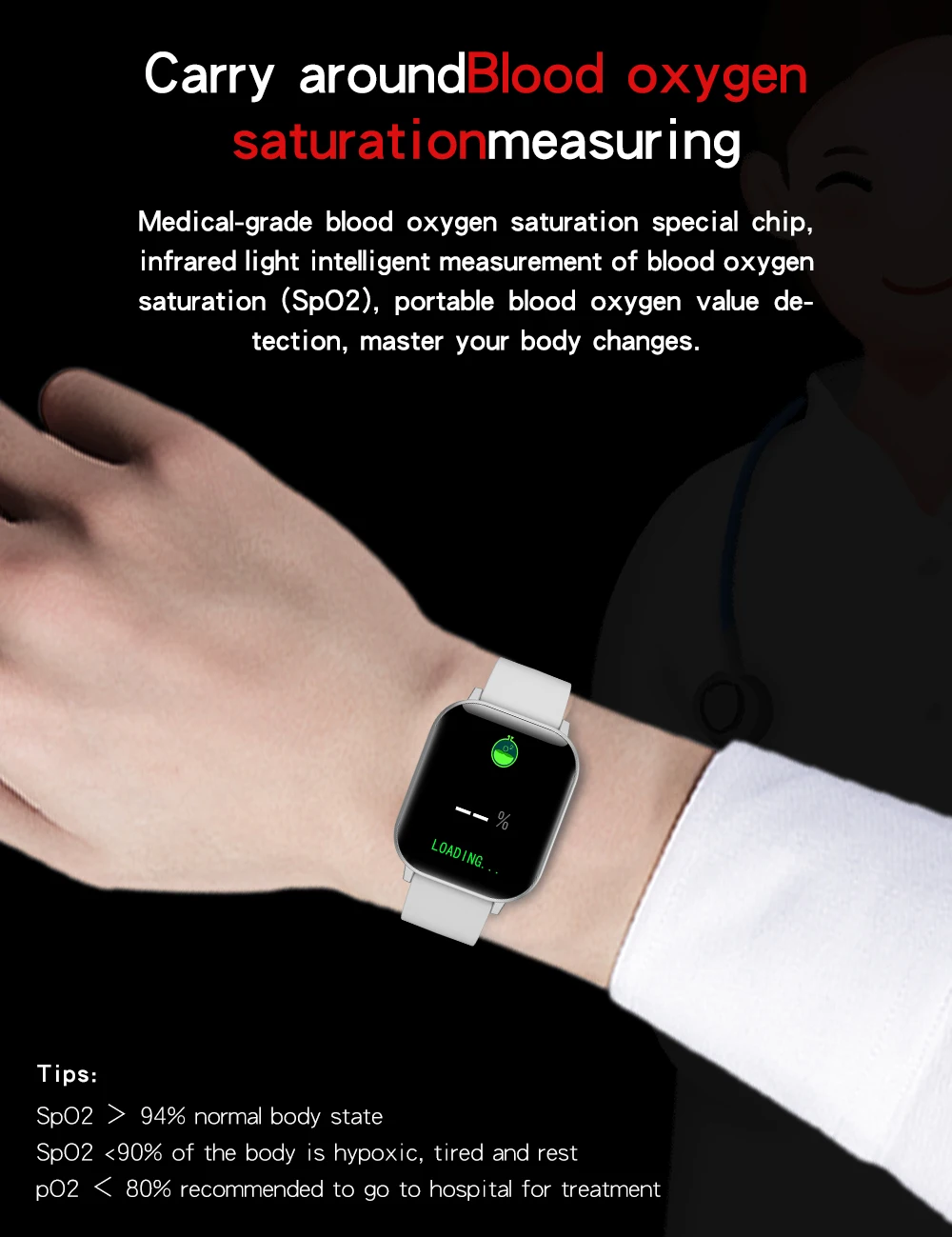 
Touch Screen Smart Watch Thermometer 2020 Smart Watch Heart Rate Monitor Thermometer Smartwatch Sport Smart Sports Watch 