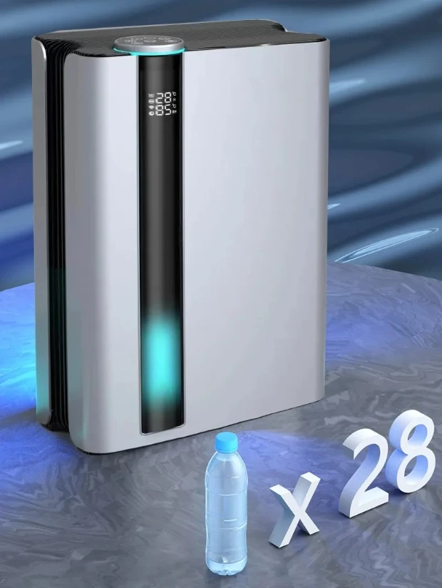 2.8L Large Capacity Portable LED Screen Atmosphere Lamp Air Purifier Dehumidifier For Home