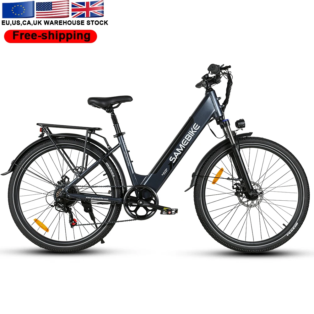 Электрический гибридный велосипед Samebike 500 Вт склад ЕС быстрая доставка Мопед повышенной проходимости с литиевой батареей 36 В и дисковой тормозной системой