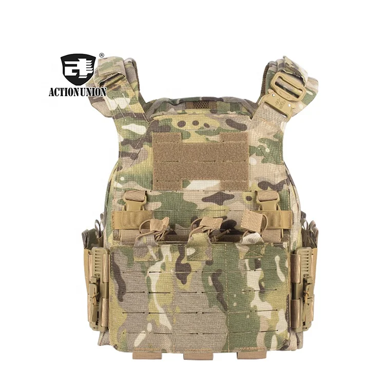 Action Union Factory Custom 1000D nylon Quick Release Tactical Vest for Men Outdoor Hunting Field Operations Plate Carrier