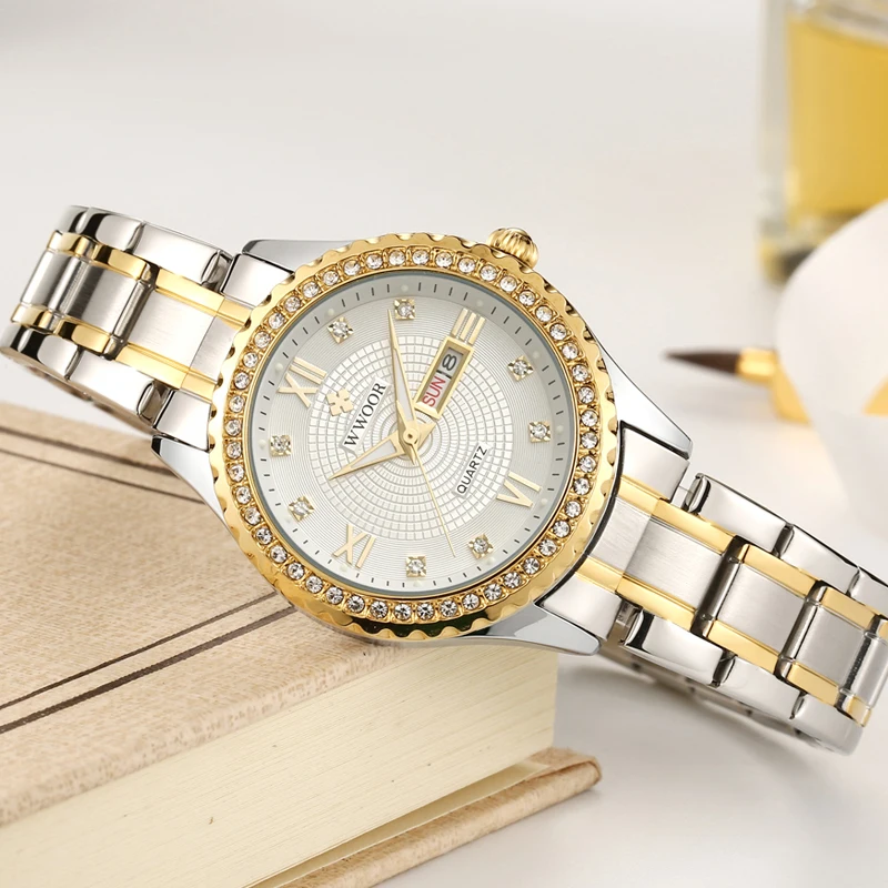 New Arrival WWOOR Private Label Ladies Diamond Watches Popular Business Dress Womens High Quality Stainless Steel Logo Watches