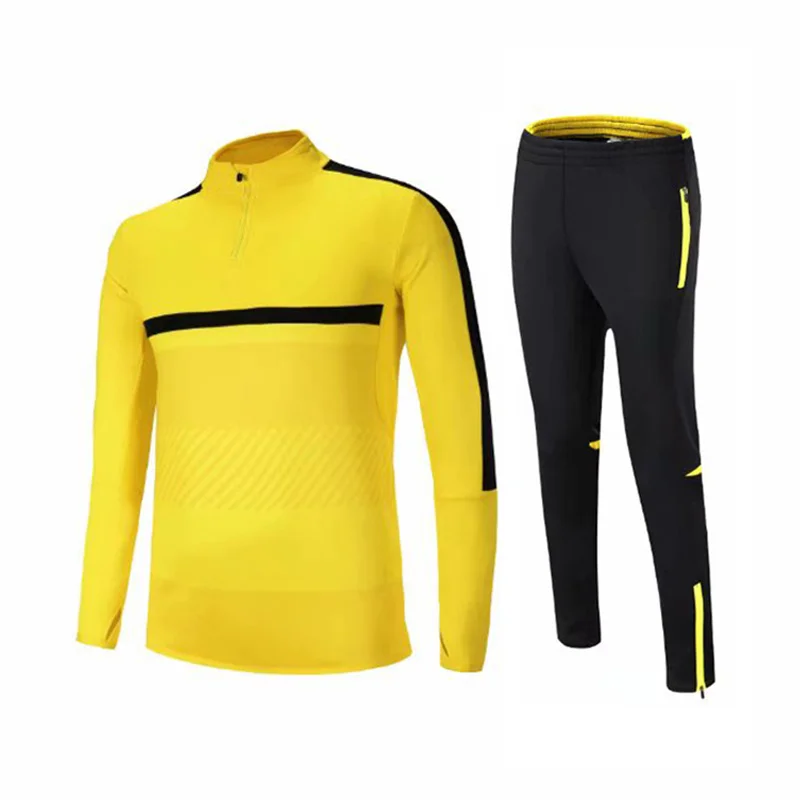 
2021 Custom Two Piece Men Joggers Suits Set Zip Up Set Sweatsuit Tracksuits for man football running track suit for kid 