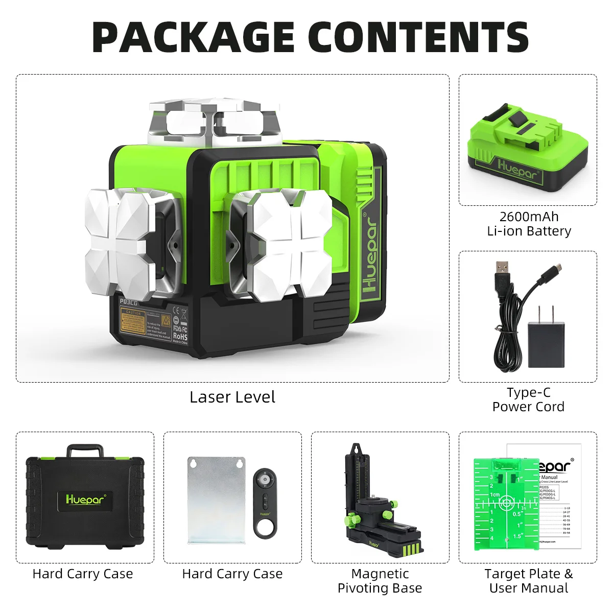 Pro Laser Level Products P03CG 3D Osram Automatic Leveling Rotary Laser Levels