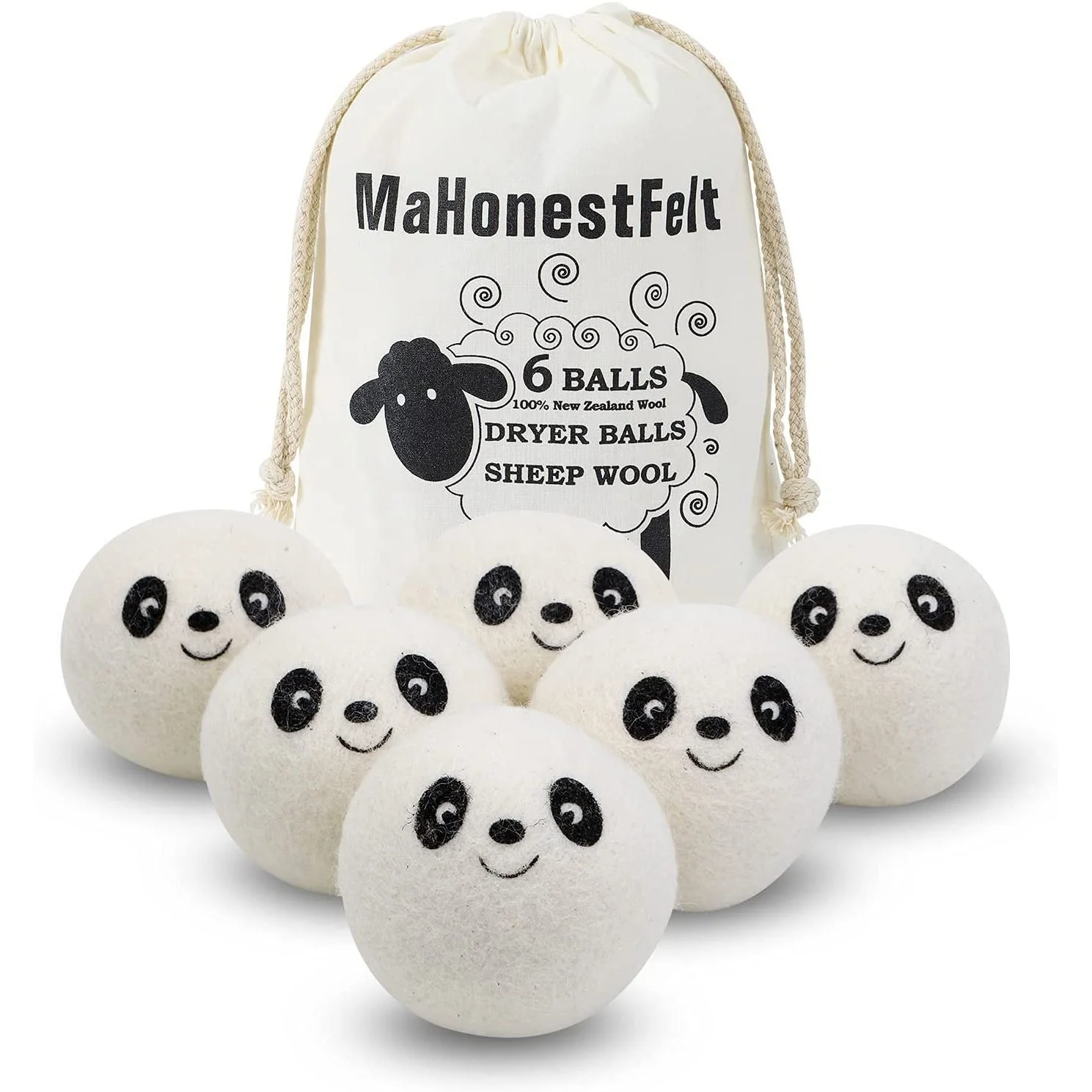 trending products 2024 new arrivals eco friendly pack of 6 pure organic 100% New Zealand wool dryer balls laundry dryer