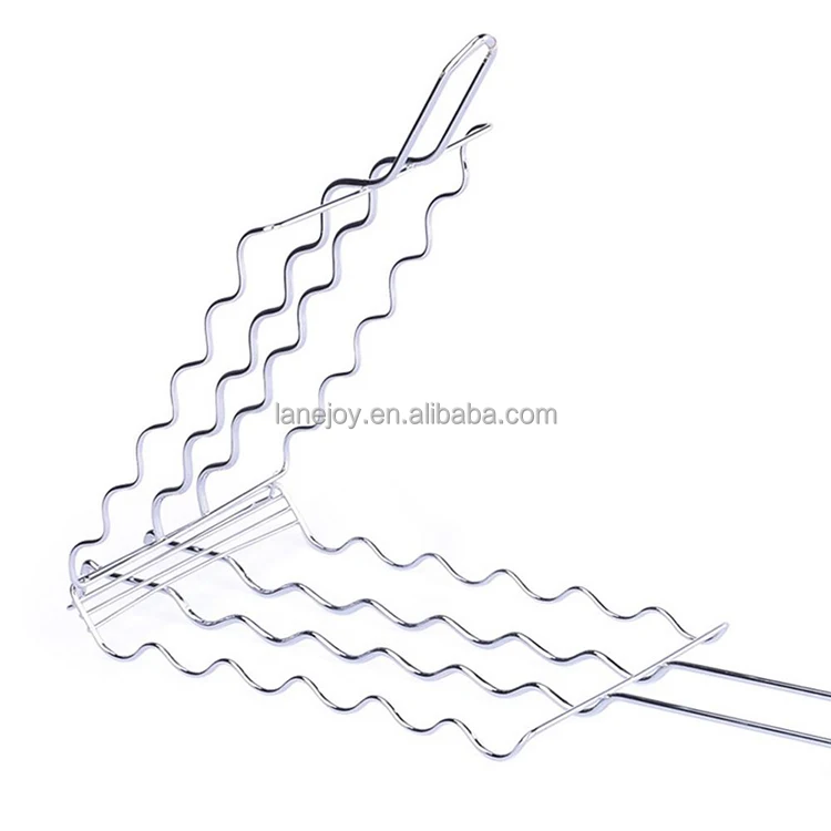 Bbq Grill Mesh Net For Sausage Barbecue Basket With Wooden Handle