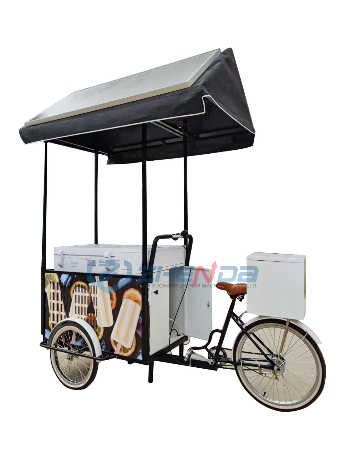 Mini Ice Cream Trolley Easy Move Convenient Selling Coffee Cart Candy