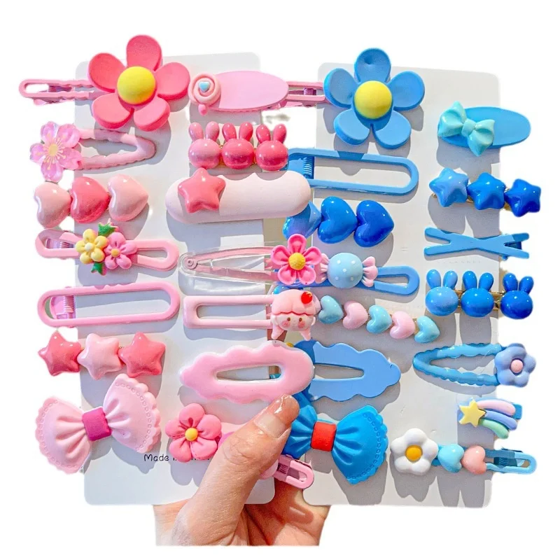 2024 NEW Cartoon butterfly children hair clip girl cut Plastic Resin Sun Flower  Hairpin Hair Accessories