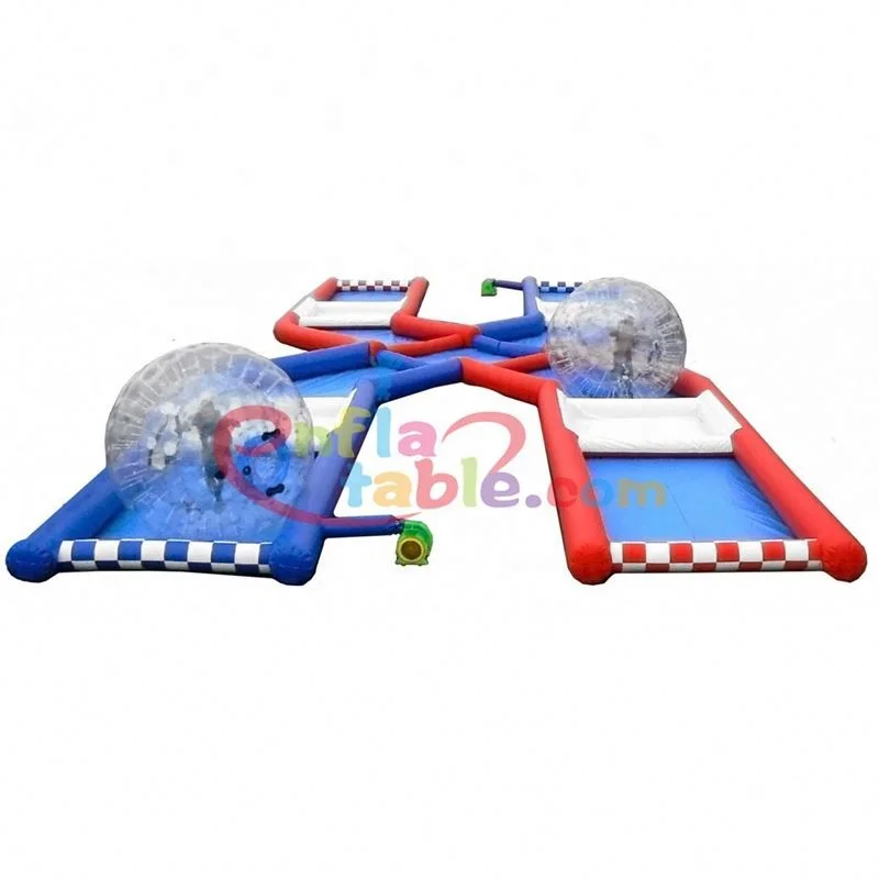Индивидуальный Новый дизайн гоночный трек для картинга забавные игры на открытом воздухе надувной шар Зорб
