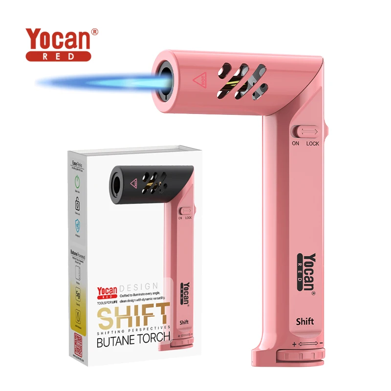 Micro Portable High Temperature Resistance Refillable Butane Adjustable Gas Green Jet Flame Lighter Torch