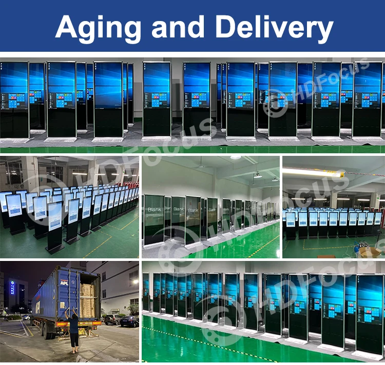 Floor Standing Vertical Interactive Digital Signage Totem Lcd Tv Touch Screens Kiosk Advertising Display For Advertising