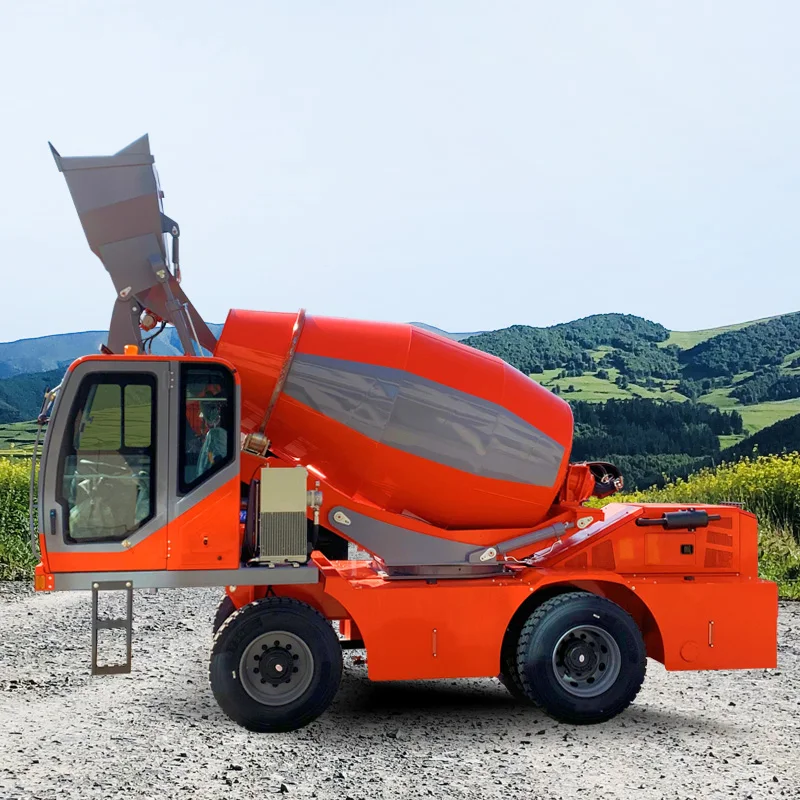 New Fully Hydraulic Mobile Concrete Mixer Truck from China Self-Loading with Reliable Engine famous brand engine  hobby  mini