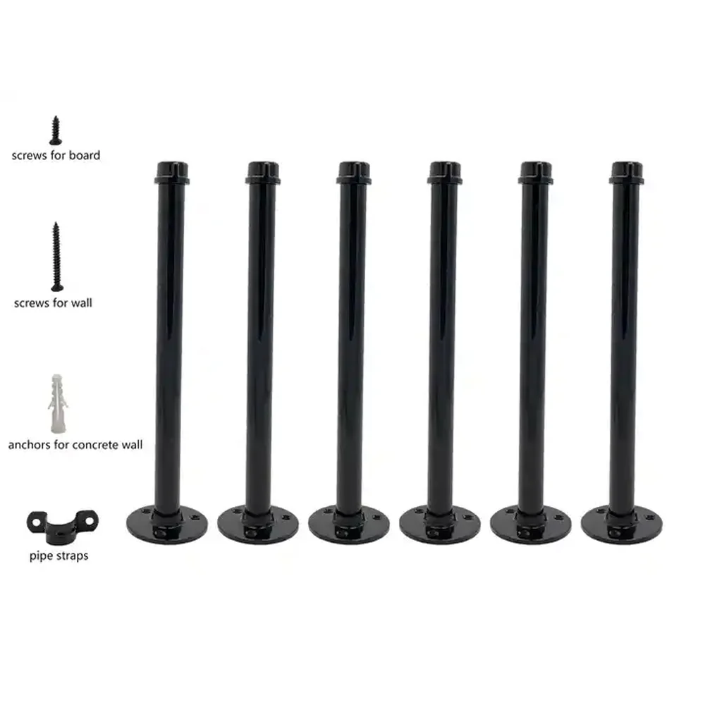 8 Inch Pipe Shelf Brackets Black Heavy Duty Cast Iron Pipe Shelf Brackets Rustic Brackets