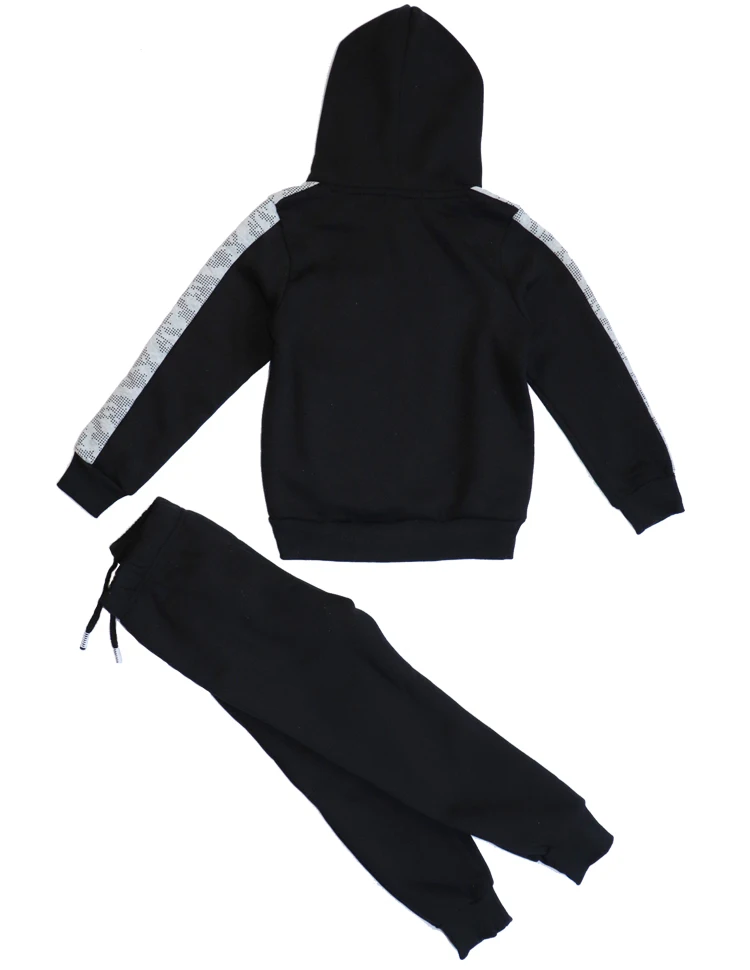 Лидер продаж на Amazon, повседневная Стильная хлопковая теплая одежда на заказ из двух предметов для маленьких мальчиков, комплект с толстовкой и буквенным принтом