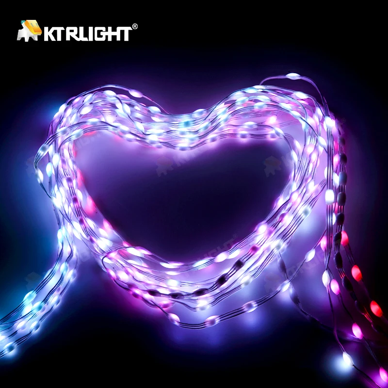 Blue Tooth Wifi App Fairy Light 2.5Cm Spacing Rgb Dream Chasing Color Led Christmas Lights