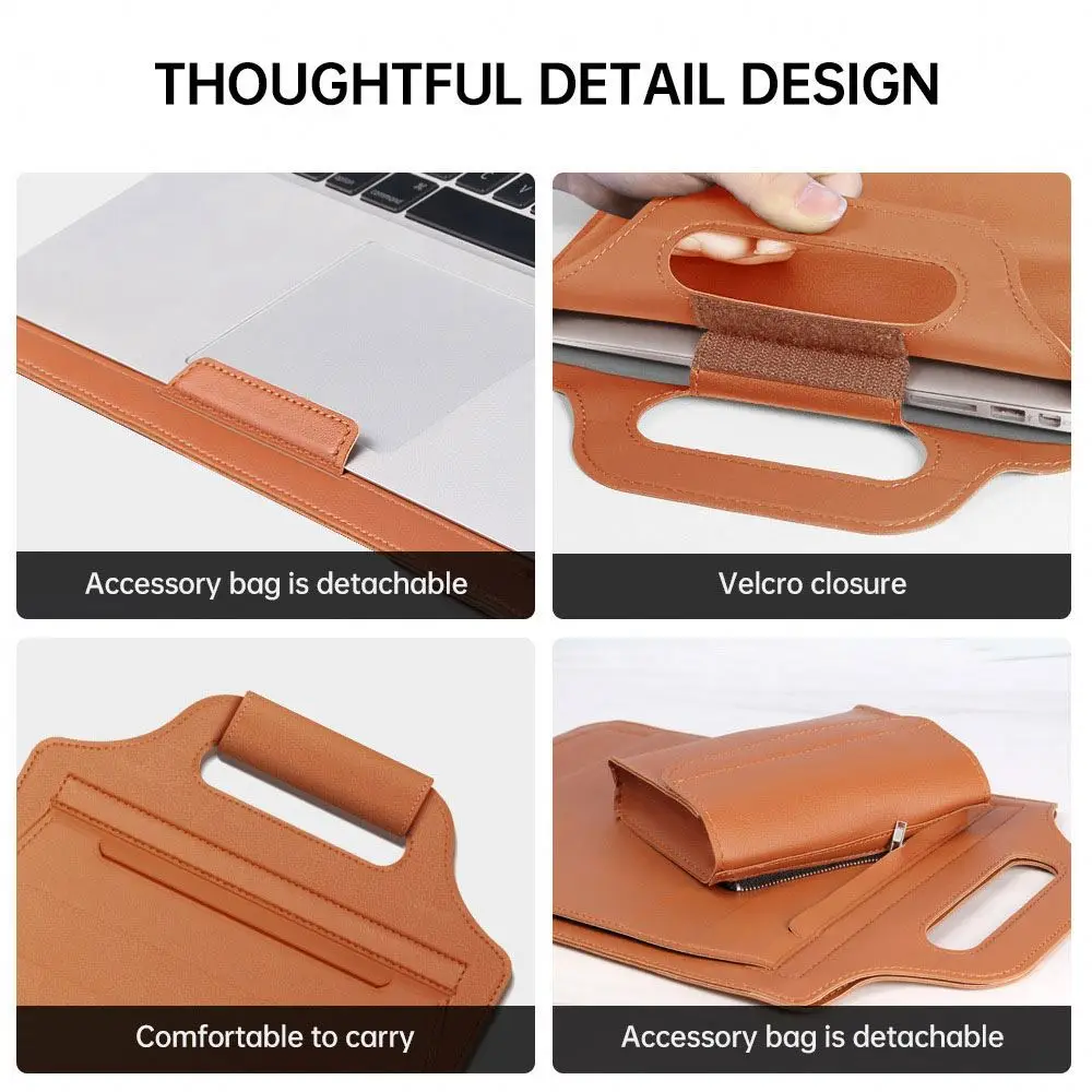 Pu Leather Bag Laptop Mouse Pad Adjustable Tablet Holder 3In1 Simple Bags Handheld Stand Computer Backpack Office Dnb29 Laudtec