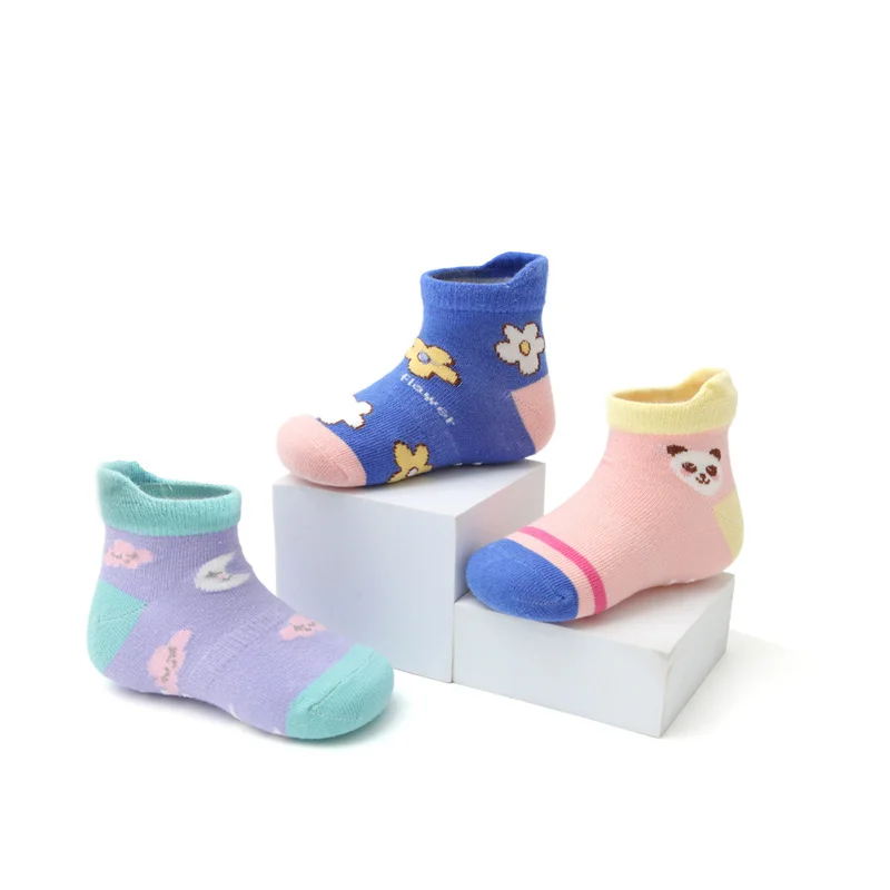 12 pairs wholesale infant toddler kids children non slip grips angel causal occasion stylish baby socks