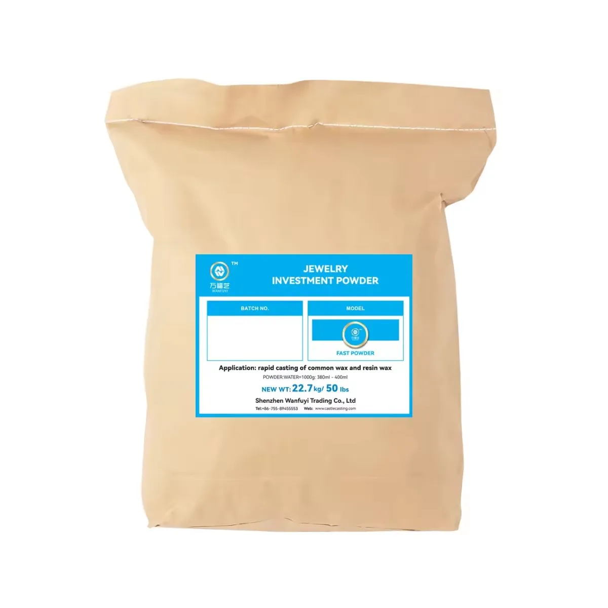 B5 Wanfuyi Economic Price Jewelry Powder Casting Powder Investment Powder -- Suitable for Gold Silver Copper Brass