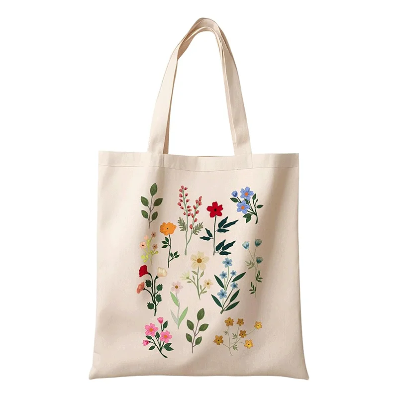 Factory Wholesale High Quality Custom Printed Canvas Cotton Bag Foldable Shopping Recycled Cotton Canvas Tote Bag