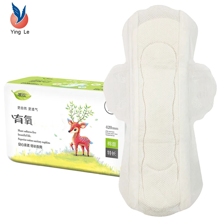 First menstrual sanitary pads individually wrapped cotton sanitary napkin pads holder
