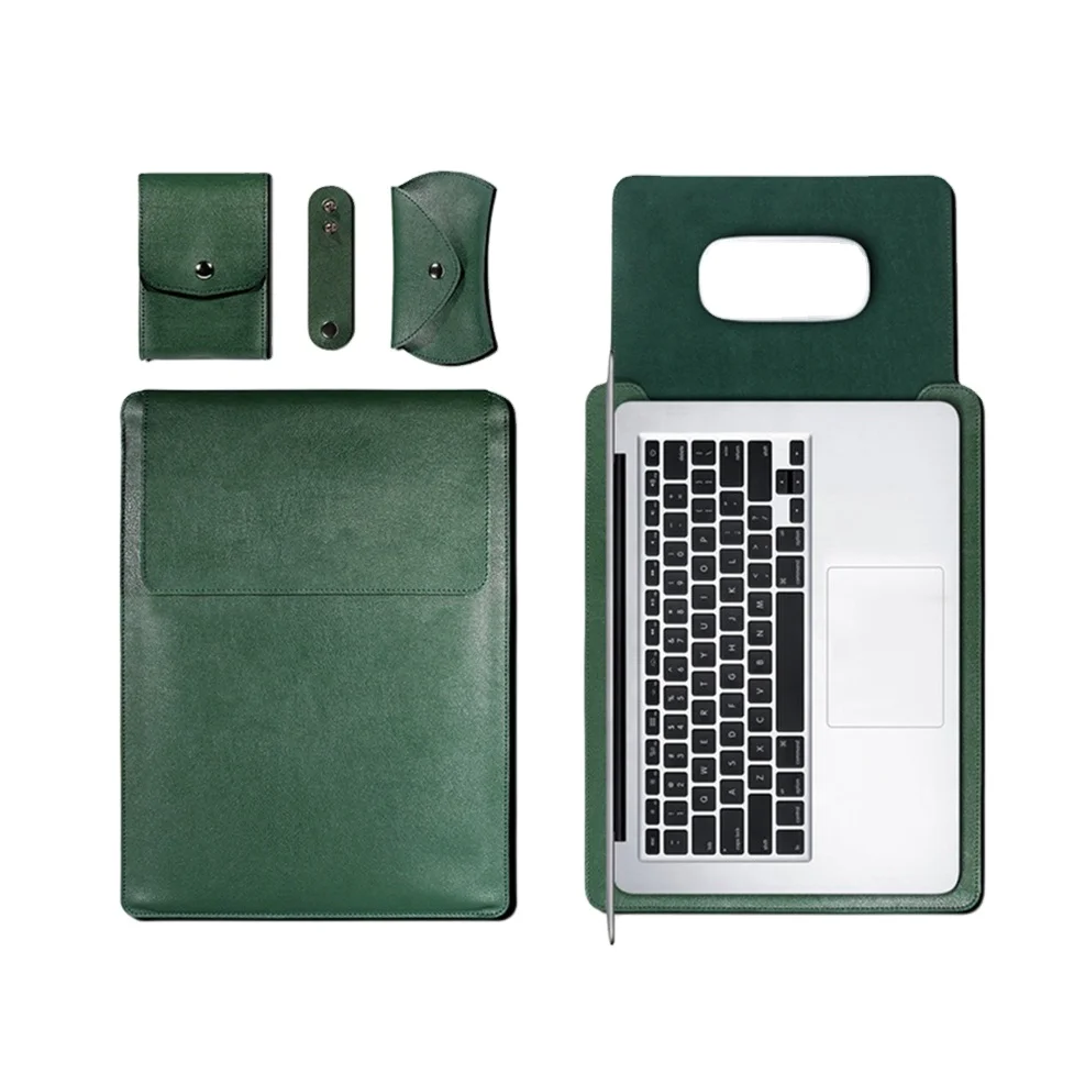 4 In 1 Customize Protective Carrying Waterproof women bag custom laptop leather sleeve bag for macbook air pro 11 12 13 15 inch