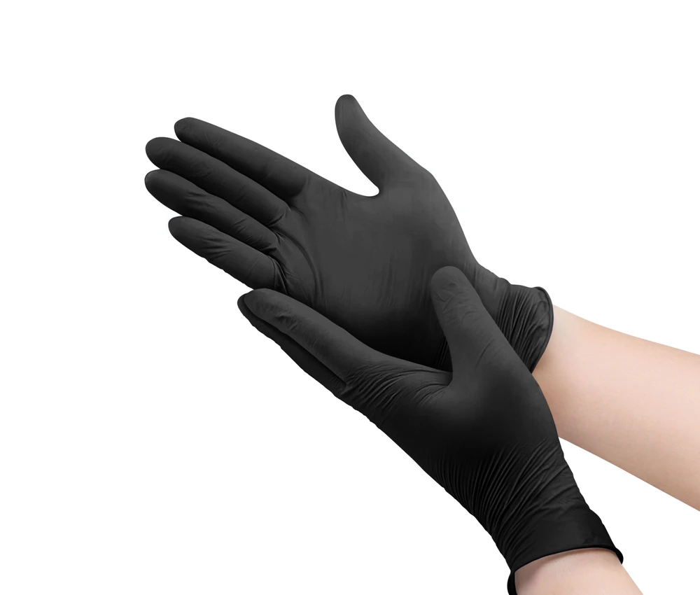 China wholesale black nitrile gloves powder free nitrile industrial gloves supplier